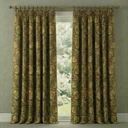 Custom Made William Morris Pimpernel Damson Blackout/Lining Curtains 3