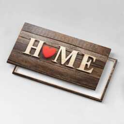 The Inscription Home Canvas, Picture Wall Hanging, Brown Art, Text Canvas Painting - thumbnail 3