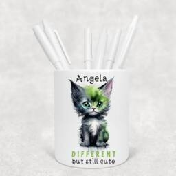 Personalised Zombie Cat Pencil Pot, Ideal Gift, Birthday, Teacher - thumbnail 2