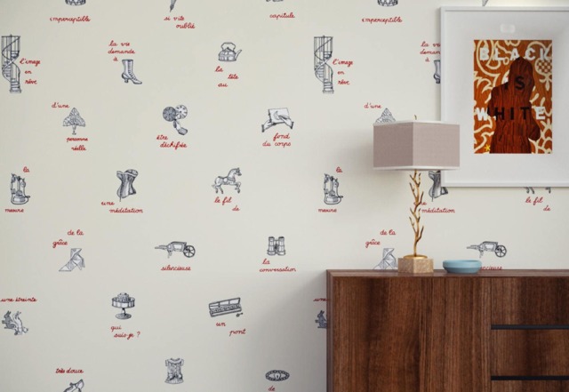 Bouchon Beige. French Designer Boutique Chic Brasserie Wall Mural Art. Word Image Poetry Playful Modern Surrealist Prints. Pastel Palette - image 1