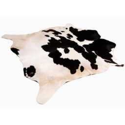 Black & White Cowhide Rug Large Hair-On Leather Accent - thumbnail 4
