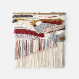 Woven Textile Wall Hanging Modern Boho Farmhouse Tapestry