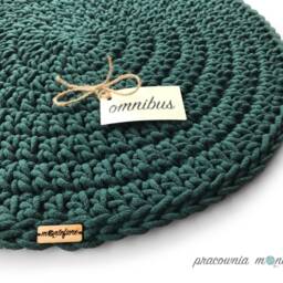 Handmade Crochet Round Rug Braided Cotton Floor Carpet - thumbnail 2