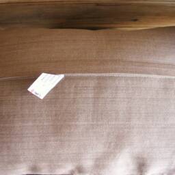 Vintage Handwoven Kilim Pillow Cover - Wide Band Stripes, Turkish Cushion - 12x20 In - thumbnail 4