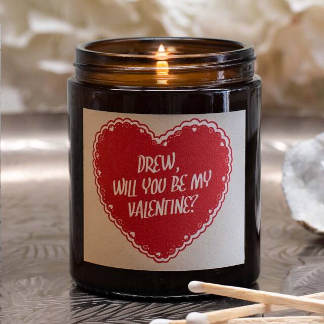 Personalised Valentine's & Galentine's Candle - Thoughtful, Unique, Gift For Girlfriend Wife Boyfriend Husband Fiance - image 1