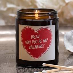 Personalised Valentine's & Galentine's Candle - Thoughtful, Unique, Gift For Girlfriend Wife Boyfriend Husband Fiance - thumbnail 1