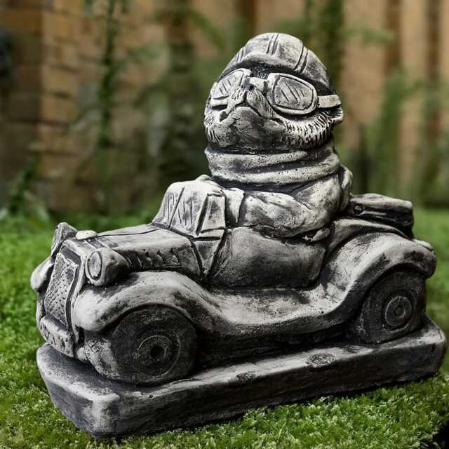 Concrete Mole Figurine Stone With Glasses Sculpture Outdoor Animal Statue Cement Garden Decoration Farmer Ornament Mole Lover Gift - image 1