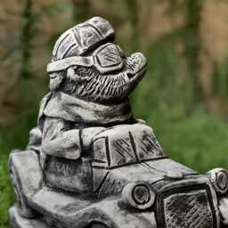Concrete Mole Figurine Stone With Glasses Sculpture Outdoor Animal Statue Cement Garden Decoration Farmer Ornament Mole Lover Gift - thumbnail 2