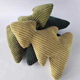 Corduroy Christmas Tree Pillow Green Holiday Decor - thumbnail 2