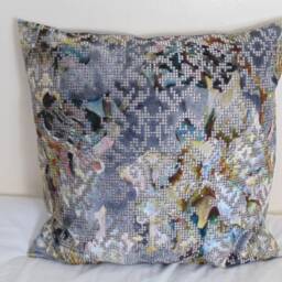Designers Guild Velvet Fabric Bardiglio Zinc Cushion Cover - thumbnail 3