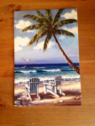 "Jamaica Ceramic Wall Art Tile, 8"" By 12"