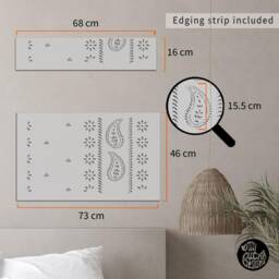 Stencil For Walls - Haryana Indian Wall Stencil Paisley Flower For Painting Decor Reusable - thumbnail 2
