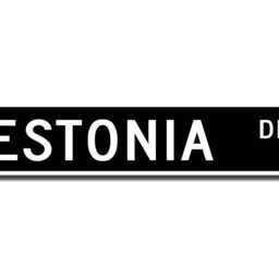 Estonia Sign, Wall Decor, Gift, Souvenir Keepsake, Custom Street Quality Metal Sign - thumbnail 2