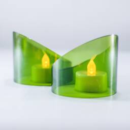 Wine Bottle Tealight Candle Stand - Cover Holder Set With A Wooden Base For Table Decoration