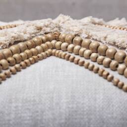 Linen Colour Cotton Embroidered Bohemian, Bali Style Pillow Cover, Decorative Handmade Throw Cover, Cover Wlcc022 - thumbnail 3
