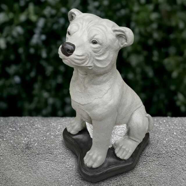 Concrete Pitbull Statue Stone Dog Sculpture Cement Animal Decoration Handmade Ornament Figurine Garden & Home Art - image 1