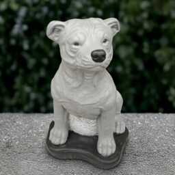 Concrete Pitbull Statue Stone Dog Sculpture Cement Animal Decoration Handmade Ornament Figurine Garden & Home Art - thumbnail 3