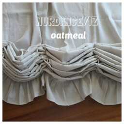Balloon Curtain Valance Ruffle Kitchen Panels Shabby Chic Cottage Linen Rustic Curtain Cafe Gardinen White Oatmeal Gray Pink - thumbnail 1