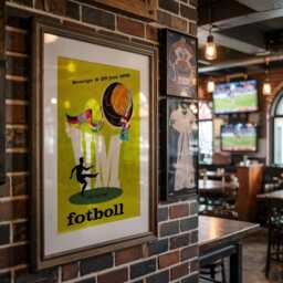 1958 World Cup Vintage Poster, Sweden Soccer Art, Retro Football Print - 4 Sizes - thumbnail 3