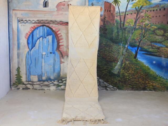 Custom Runner Moroccan Hand Knotted Runner Rug, Wool Rug Shaggy Authentic Moroccan Rug, Fluffy Rug - image 1
