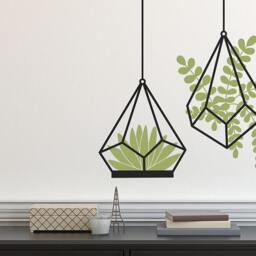 Succulent Wall Decals - Cactus Decals, Terrarium Decal, Modern Vinyl Unique Decor - thumbnail 2