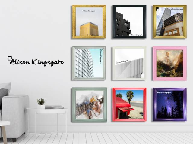 A1 A3 A2 A4 A5 White Black Picture Frames, Gold Silver Pink Red Green Purple Flake Photo Classic Style Square Frames - image 1
