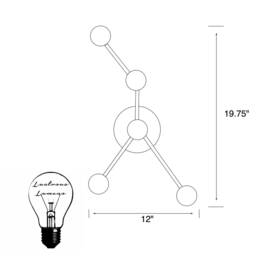 Cancer Zodiac 5 Light Modern Industrial Vanity Mid Century Bathroom - thumbnail 4