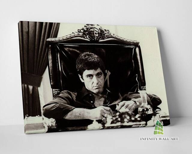 Scarface Al Pacino Canvas Art Wall Mafia Gangster Photo Print Picture Framed Home Decor -E230 - image 1