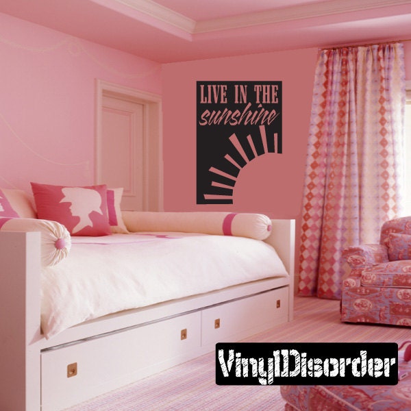 Live in The Sunshine Summer Quote Vinyl Wall Decal Or Car Sticker - Mv001Et - image 1