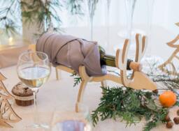 Wine Bottle Holder Rack Christmas Centerpiece Table Gift - thumbnail 1