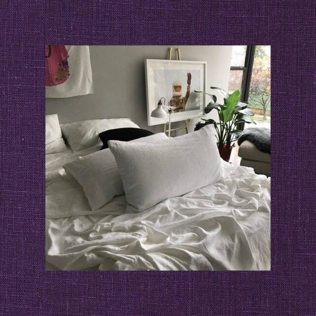 Deep Purple Pair Of Linen Pillowcases - Minimalist Bedding Made To Order in The Usa - image 1