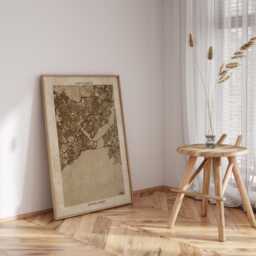 Istanbul Map - Vintage Beige Detailed Print Turkey Travel Gift - thumbnail 2