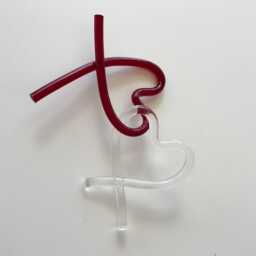 Handcrafted Twin Acrylic Heart Knot Sculpture - Home Decor - thumbnail 2