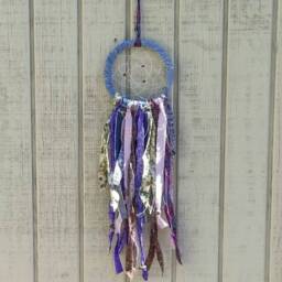 Dream Catcher, Dreamcatcher Denim & Beads, Wall Hanging, Southwestern Art, Tribal Home Decor, Talisman, Spiritual Housewarming 8 - thumbnail 2