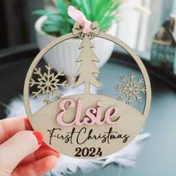 My First Christmas Bauble - Babys Ornament Tree Decoration Baby Keepsake Gift Holiday - thumbnail 3