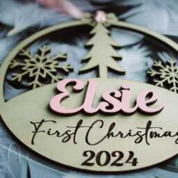 My First Christmas Bauble - Babys Ornament Tree Decoration Baby Keepsake Gift Holiday - thumbnail 4