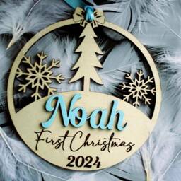 My First Christmas Bauble - Babys Ornament Tree Decoration Baby Keepsake Gift Holiday - thumbnail 2