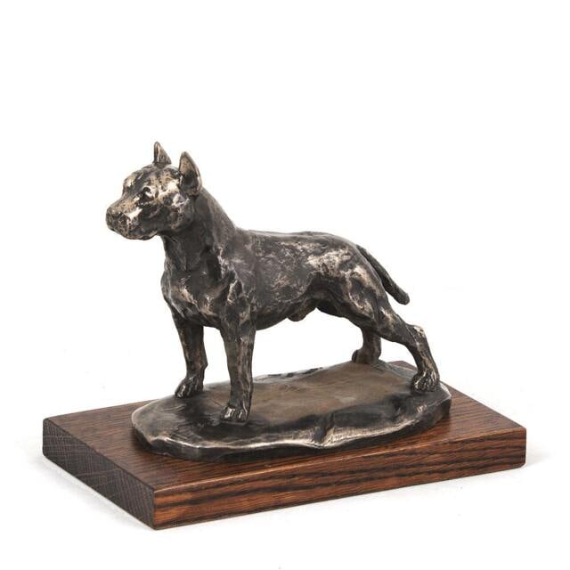 American Staffordshire Terrier - Cropped, Dog Wooden Base Statue, Limited Edition, Artdog - image 1
