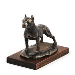 American Staffordshire Terrier - Cropped, Dog Wooden Base Statue, Limited Edition, Artdog - thumbnail 2