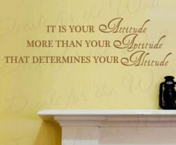 Its Your Attitude More Than Aptitude That Determines Altitude Office Inspirational Success Quote Decal Wall Sticker Vinyl Art In39 - thumbnail 1
