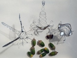 Wire Insect Sculpture Stainless Steel Scorpion, Mosquito, Bug Collection - thumbnail 1