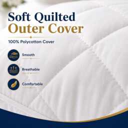 Quilted Pillows Pack Of 2 Bounce Back Hollowfibre Filled Anti Allergenic Washable Ultra Soft & Fluffy - thumbnail 3