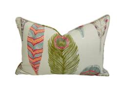 Voyage Decoration - Samui Print Carnival Quirky Illustrative Feather Cushion Cover Handmade Throw Pillow Designer Home Decor - thumbnail 1