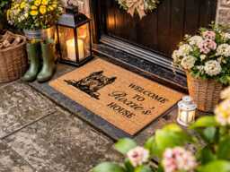 Welcome To Roxie's House Doormat - Custom Entrance Mat Personalized Dog Rug - thumbnail 1
