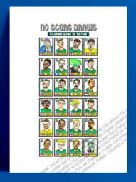 Plymouth Argyle Vol 2 - No Score Draws Pilgrims Going Up Edition A3 Print Of 24 Hand-Drawn Panini-style Doodles Pafc's League 1 Winners - thumbnail 1
