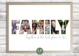Personalised Family Photo Print Birthday Mothers Day Fathers Gift Christmas Present - thumbnail 1