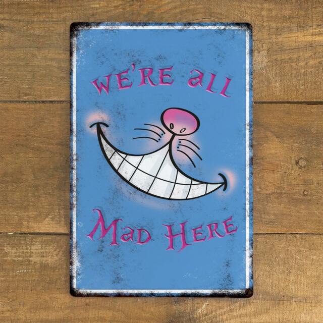 Cheshire Cat Metal Wall Sign Alice in Wonderland Tea Party Decor - image 1
