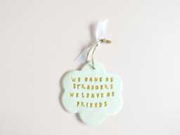 Friends Thoughtful Leaving Quote Ornament Colleagues Farewell Phrase Plaque Sentiment Meaningful Goodbye Gift - thumbnail 1