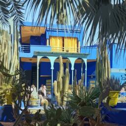 Jardin Majorelle Travel Poster - Retro Vintage Style Morocco Art Print, Artwork, Homeware, Marrakesh Postcard, Travel Print - thumbnail 2