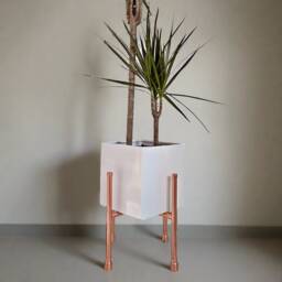 Handmade Copper Plant Stand Indoor Garden Decor - thumbnail 1